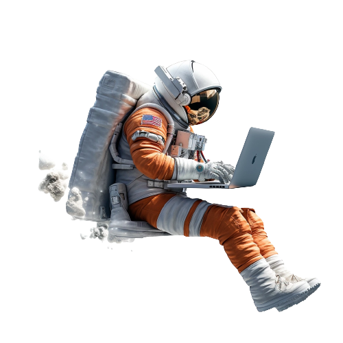 Astronaut graphic illustrating app development
